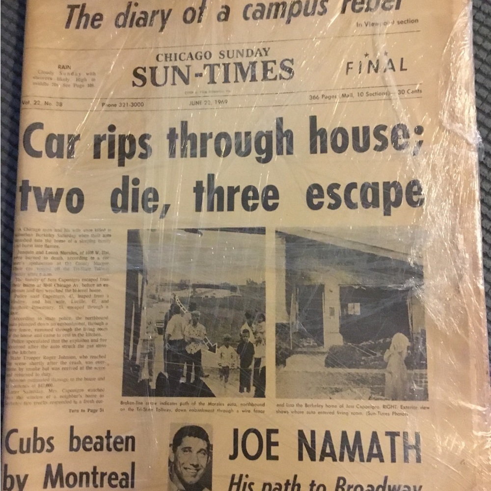 REVA- June 22, 1969 issue of the Chicago Sunday Sun-Times Newspaper